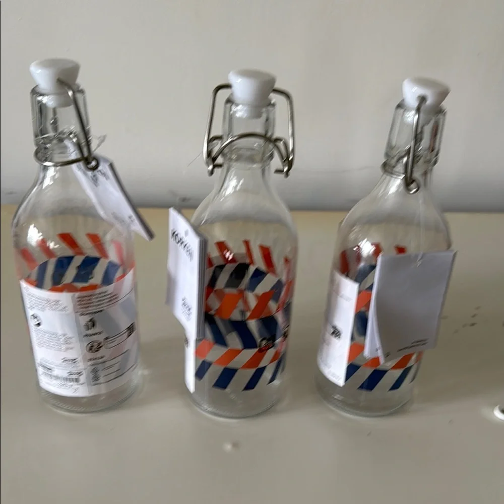 IKEA Blue and Orange Decorative Jars